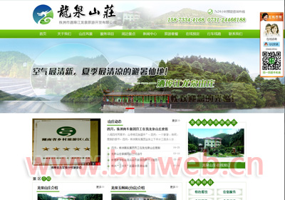 酒埠江龙泉山庄,长沙做网站,长沙网页设计客户案例